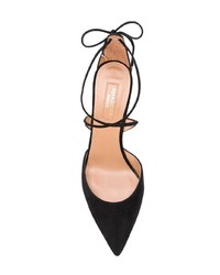 schwarze Wildleder Pumps von Aquazzura