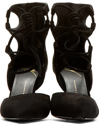 schwarze Wildleder Sandaletten von Giuseppe Zanotti