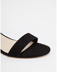 schwarze Wildleder Sandaletten von Asos