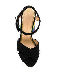 schwarze Wildleder Sandaletten von Charlotte Olympia