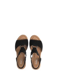 schwarze Wildleder Sandaletten von Gabor