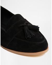 schwarze Wildleder Slipper mit Quasten von Asos