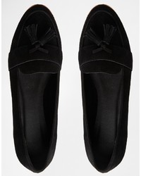 schwarze Wildleder Slipper mit Quasten von Asos