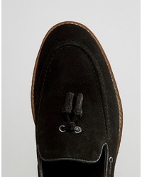 schwarze Wildleder Slipper mit Quasten von Asos