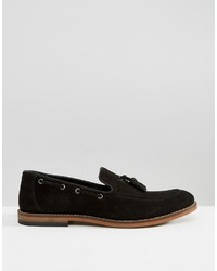 schwarze Wildleder Slipper mit Quasten von Asos