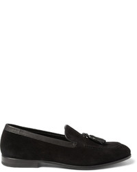 schwarze Wildleder Slipper mit Quasten von Alexander McQueen