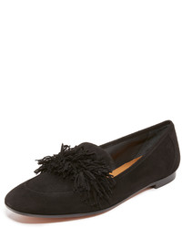 schwarze Wildleder Slipper von Aquazzura