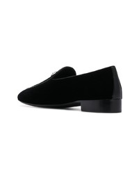 schwarze Wildleder Slipper von Giuseppe Zanotti Design