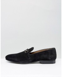 schwarze Wildleder Slipper von Frank Wright