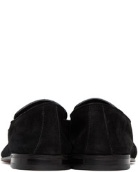 schwarze Wildleder Slipper von Zegna