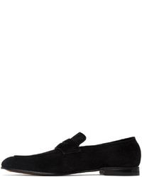 schwarze Wildleder Slipper von Zegna