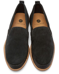 schwarze Wildleder Slipper von H By Hudson