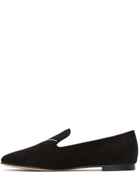 schwarze Wildleder Slipper von Giuseppe Zanotti