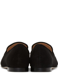 schwarze Wildleder Slipper von Giuseppe Zanotti