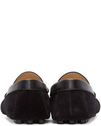 schwarze Wildleder Slipper von Alexander McQueen