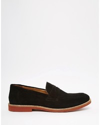 schwarze Wildleder Slipper von Asos