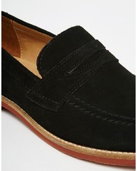 schwarze Wildleder Slipper von Asos