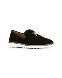 schwarze Wildleder Slipper von Giuseppe Zanotti Design