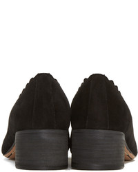 schwarze Wildleder Slipper von Chloé