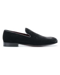 schwarze Wildleder Slipper von Dolce & Gabbana