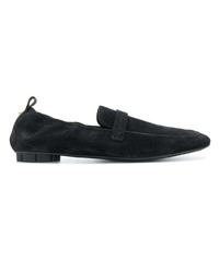 schwarze Wildleder Slipper von Salvatore Ferragamo