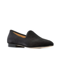 schwarze Wildleder Slipper von Del Toro Shoes