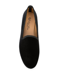 schwarze Wildleder Slipper von Del Toro Shoes