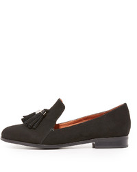 schwarze Wildleder Slipper von Jeffrey Campbell