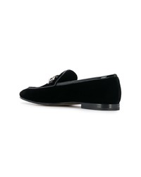 schwarze Wildleder Slipper von Salvatore Ferragamo