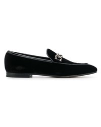 schwarze Wildleder Slipper von Salvatore Ferragamo