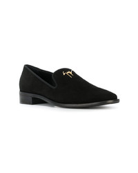 schwarze Wildleder Slipper von Giuseppe Zanotti Design