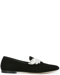 schwarze Wildleder Slipper von Giuseppe Zanotti Design