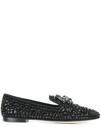 schwarze Wildleder Slipper von Giuseppe Zanotti Design