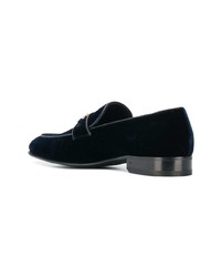 schwarze Wildleder Slipper von Tom Ford