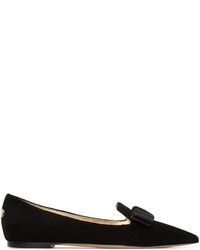 schwarze Wildleder Slipper von Jimmy Choo