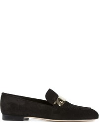 schwarze Wildleder Slipper von Jimmy Choo