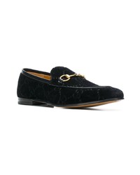 schwarze Wildleder Slipper von Gucci