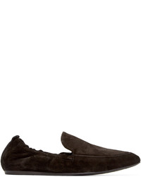 schwarze Wildleder Slipper von Lanvin