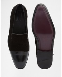 schwarze Wildleder Slipper von Asos