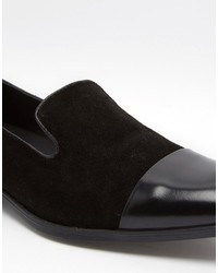 schwarze Wildleder Slipper von Asos