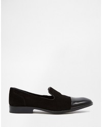 schwarze Wildleder Slipper von Asos