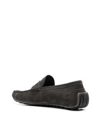 schwarze Wildleder Slipper von Moschino