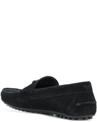 schwarze Wildleder Slipper von Emporio Armani