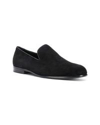 schwarze Wildleder Slipper von Jimmy Choo