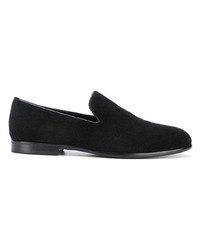 schwarze Wildleder Slipper von Jimmy Choo