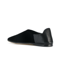 schwarze Wildleder Slipper von Saint Laurent