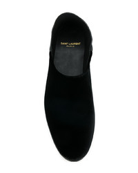 schwarze Wildleder Slipper von Saint Laurent