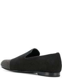 schwarze Wildleder Slipper von Jimmy Choo