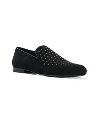 schwarze Wildleder Slipper von Jimmy Choo