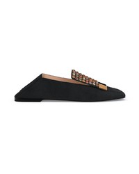 schwarze Wildleder Slipper von Sergio Rossi